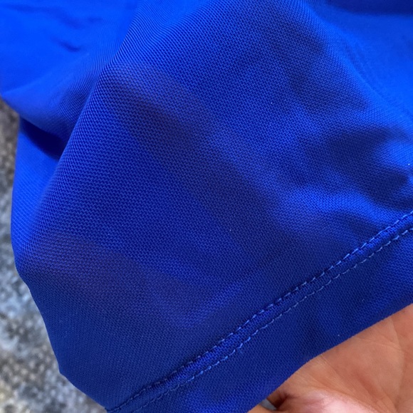 Royal blue see-thru mesh bodycon underblouse NWOT - Picture 4 of 4